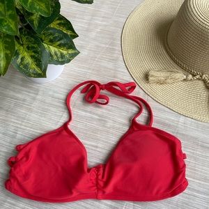 Aerie red strappy bikini top